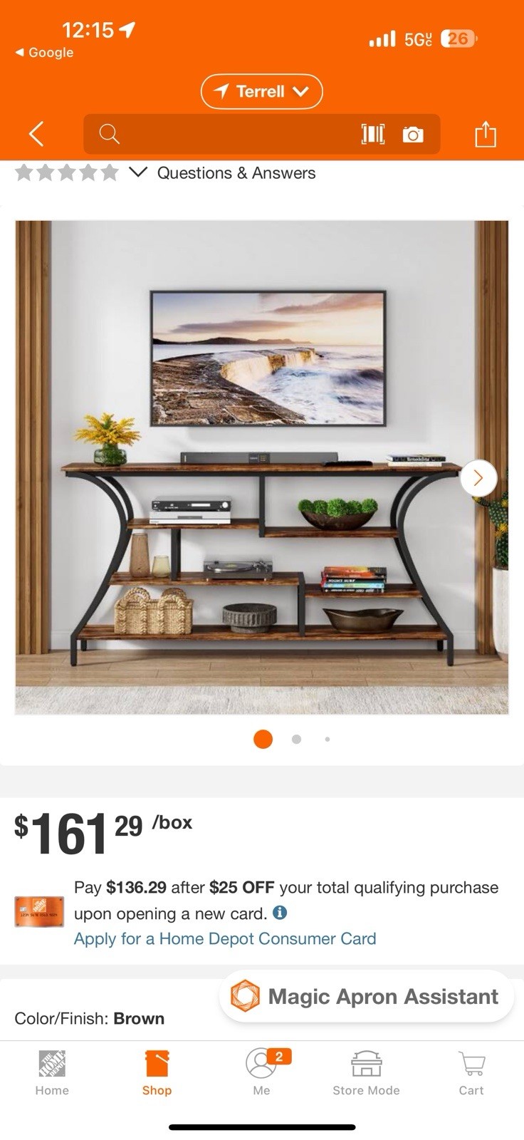 Turrella 70.9 in. Brown Rectangle Engineered Wood Console Table with Drawers