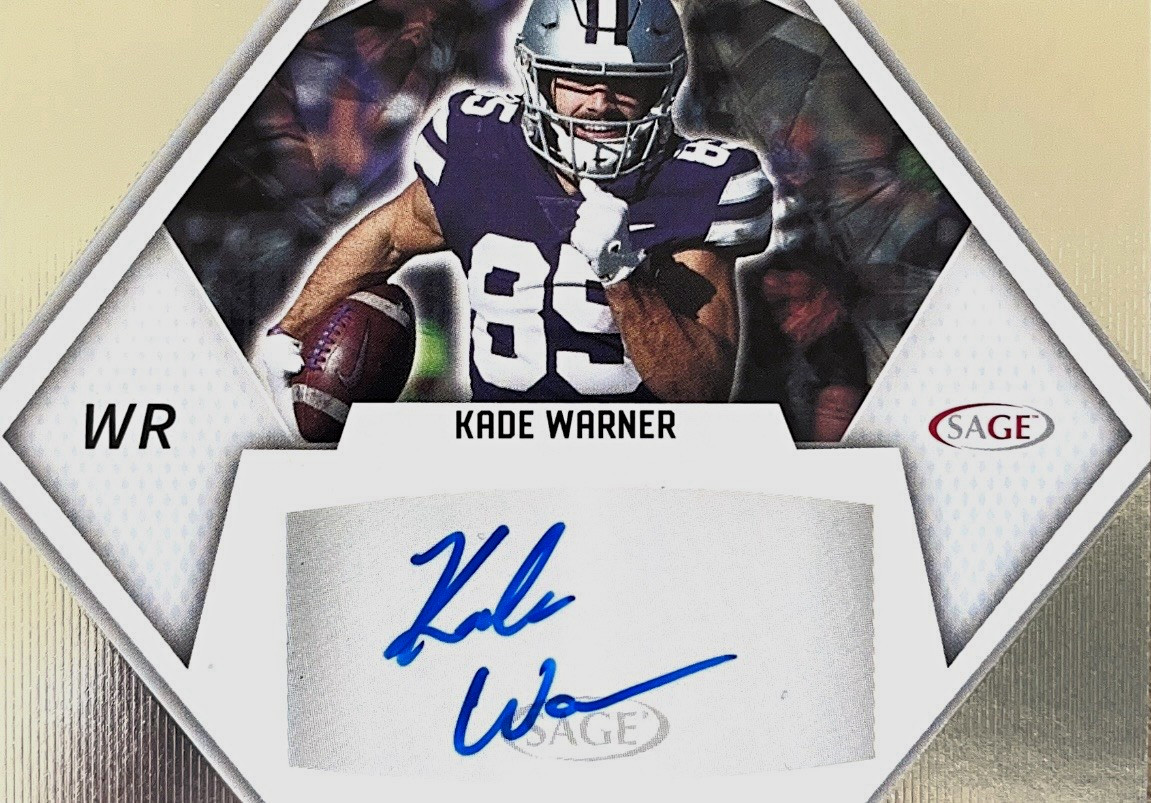 SAGE 2023 High Series Kade Warner Autograph #A-KW2 Kansas State Wildcats NCAA