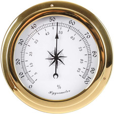 Orologio in Ottone Stazione Meteorologica Barometro Temperatura Igrometro Orolog