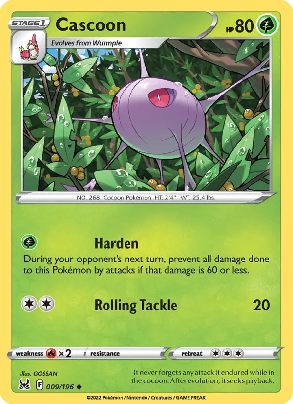 Cascoon Lost Origin #9 Pokémon TCG