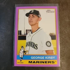 2025 Topps Heritage - George Kirby #190 Light Purple Border