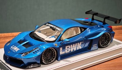 Ferrari 458 GT LBWK (Full Blue Carbon Fiber) [Davis & Giovanni] 1/18 Maßstab