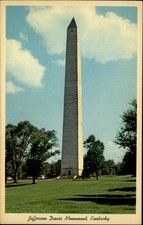 Jefferson Davis Monument Kentucky vintage postcard s573