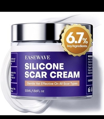 Silicone Scar Cream Scar Removal Gel for Surgery, C-Section, Keloid, Acne & Burn