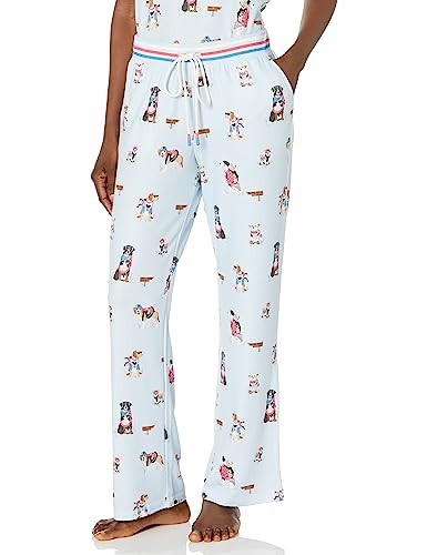 P.J. Salvage Ruffin' It PJ Pants (Ice Blue) Womens Pajama Size XL
