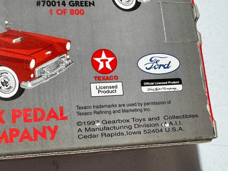 FORD THUNDERBIRD 1956 CHAIN DRIVEN PEDAL BANK GEARBOX TEXACO FIRE CHIEF TOY - Image 4 of 4