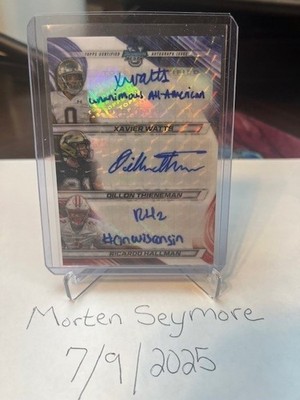 2024 BOWMAN BEST U TRIPLE AUTO Wht Geo Refr #TAINT Hallman/Thieneman/Watts  4/5 