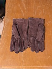 Vintage REAL 100 LEATHER Soft GLOVES Size XL Brown New VERY WARM GLOVES