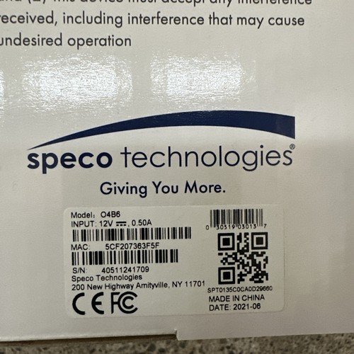Speco Technologies O4B6 4MP H.265 IP Bullet Camera with Advanced Analytics. NEW! - Picture 3 of 4