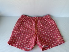 Nautica Men s Elastic Swim Shorts 100 Polyester Size L Coral/Orange Starfish