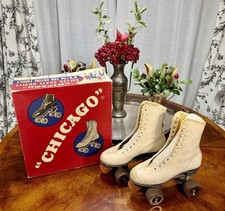 Vintage 1970s Chicago White Women  s Size 6 Roller Skates- With Original Box