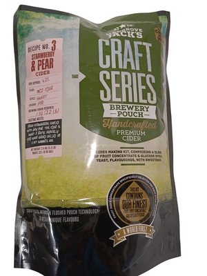 Mangrove Jack's Strawberry & Pear Cider Kit Gluten Free  Makes 6 gallons