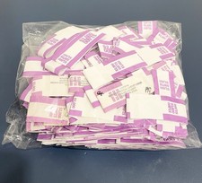 Lot Of About 295 Purple $2,000 Straps Currency Bands for cash money bank bill