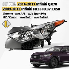 For 2009-2017 Infiniti Fx35 Fx37 Qx70 Hid Headlight Chrome Wo Afsbulb Left Lh