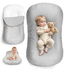 Cozy Baby Lounger - Newborn Infant Support Cushion 0-24 Months, Gray Comfort
