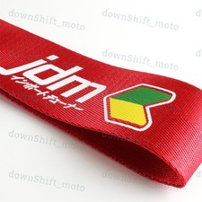 Jdm Racing Beginner High Strength Red Towing Strap Hook For Frontrear Bumper