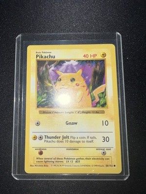 Pikachu (Red Cheeks) 058/102 Base Set (Shadowless) Regular