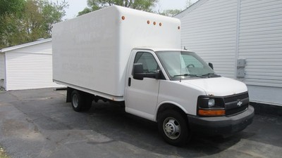 2015 CHEVY EXPRESS G3500 BOX TRUCK WHITE BOX 15 LONG READY FOR WORK CUBE VAN