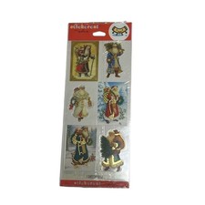 VTG Stickeroni Hallmark Father Christmas Santa Claus Stickers Holiday Clear