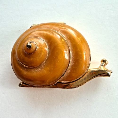 Vintage Estée Lauder White Linen Snail Solid Perfume Compact .10 oz