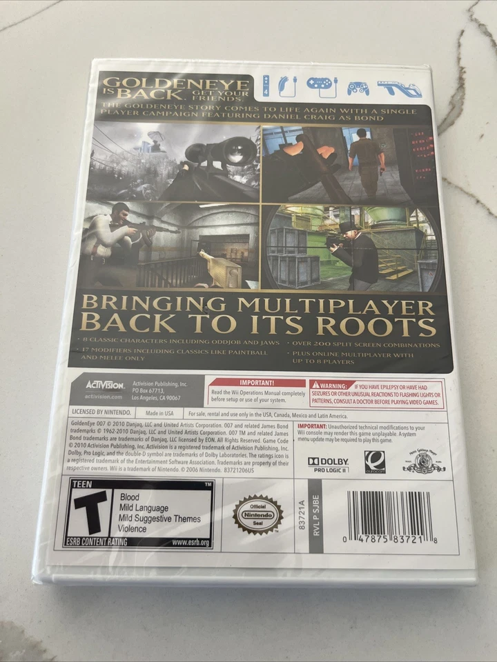 Wii GoldenEye Goldeneye 007 (Nintendo Wii, 2010) BRAND NEW AND FACTORY SEALED!!! - Image 2 of 3