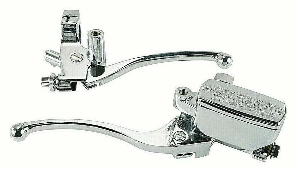 CHROME BRAKE MASTER CYLINDER CLUTCH LEVERS FOR SUZUKI INTRUDER 800 1400 1500 US - Image 3 of 3