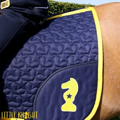 Lancelot Schabracke von Little Knight navy/gelb gepolstert robust feuchtigkeitsableitend - Bild 1 von 4