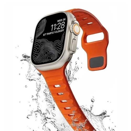 Case+ Silicone Strap for Apple Watch Band Ultra 46mm 42mm 41m Series 10 9 8 7 6 - Photo 11 sur 24