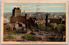 1937 Windsor Station Montreal Canada Building Posted Postcard