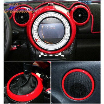 8X Auto Innenzierleistenset Ring Abdeckung Dekors For MINI Cooper Countryman R60