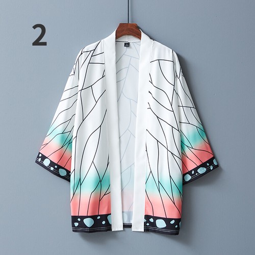 Japanese Men Women Kimono Cardigan Coat Jacket Cosplay Yukata Haori Costume - Picture 9 of 9