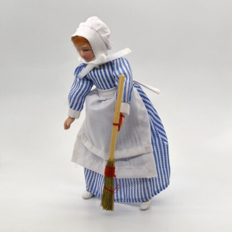 Dollhouse Victorian Maid Housekeeper Nanny Doll Poseable 1:12 -   Portugal