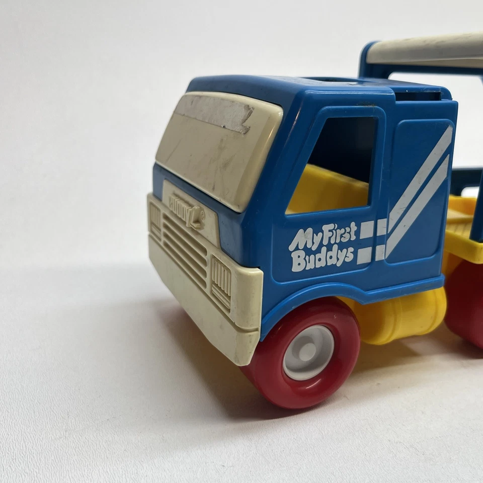 老式 1987 年 My First Buddy L 赛车托架汽车托架半卡车 🔥 — 第 2/4 张图片