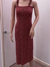 Pretty Little Thing polka dot midi dress 4 BNWT freepost