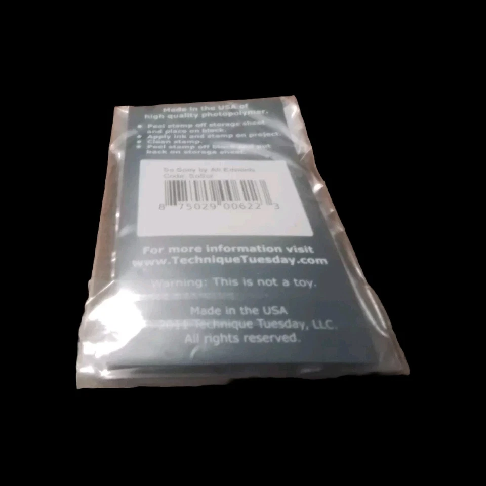 Juego de estampillas de fotopolímero Technique Tuesday "So Sorry" Nuevo en paquete Foto 3 de 3