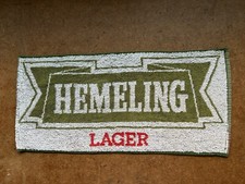 Hemeling Lager bar towel. Used, 18 x 8.5 Inches approximately.