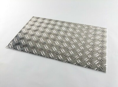 Lamiera Scanalata In Alluminio EN AW-5754 | 2,5/4 Mm X 400 X 600 Mm | Antiscivolo E Resistente All'Acqua Di Mare | Per Scale, Giardino, Officina
