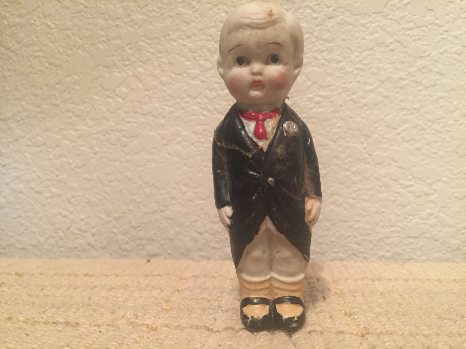 Rare Antique Vintage Groom Long Tuxs Japan C241 Figurine ~ Repaired