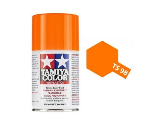 Tamiya TS-98 Pure Orange 100ml Acrylic Spray Paint - TS-85098