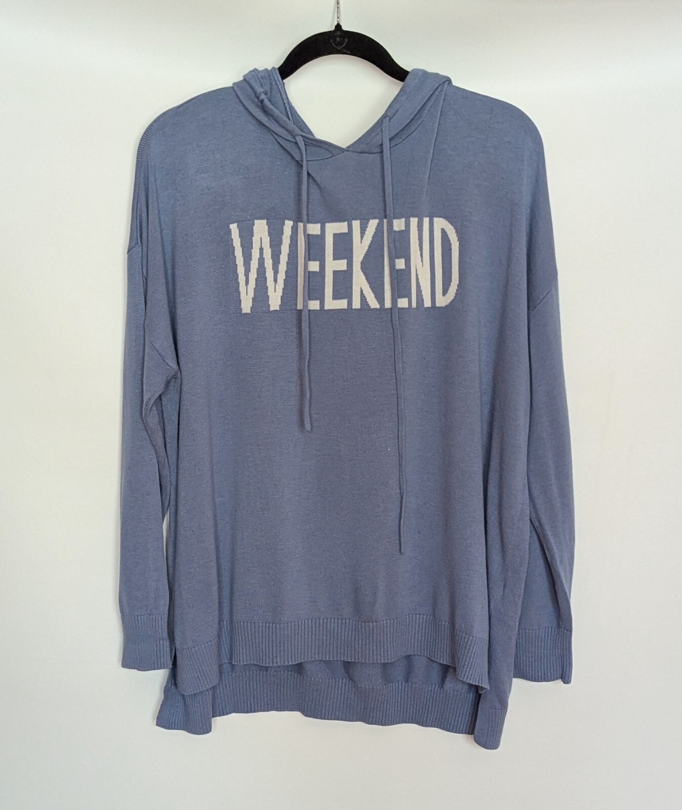 Rachel Zoe Lightweight Weekend Sweater Hoodie in Periwinkle Size 2X