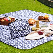 Picnic Blanket Kitchen Foldable Picnic Blanket with Waterproof Backing Outdoor