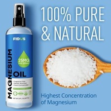 100% Pure Magnesium Oil Spray 8 fl oz - Quick...