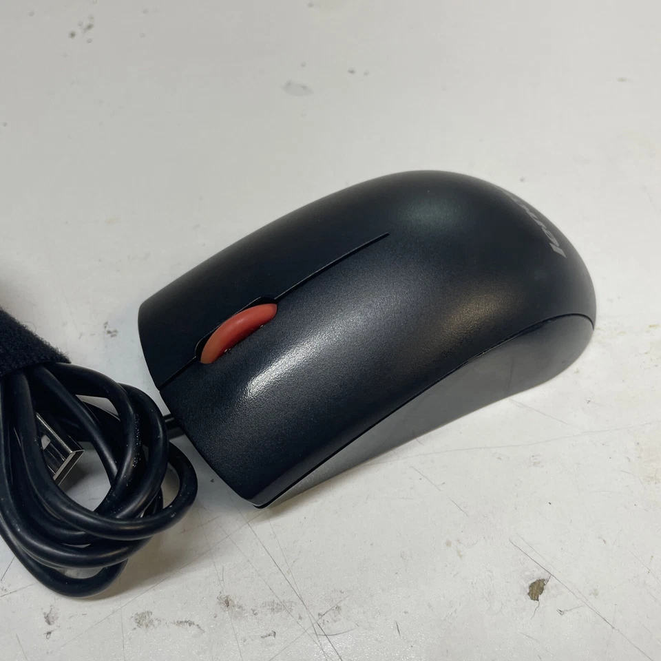 Lenovo Black Wired USB Optical Mouse MOEUUO - Image 2 of 4