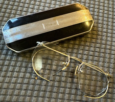 Antique Shuron Eye Glasses Frame In Metal Case