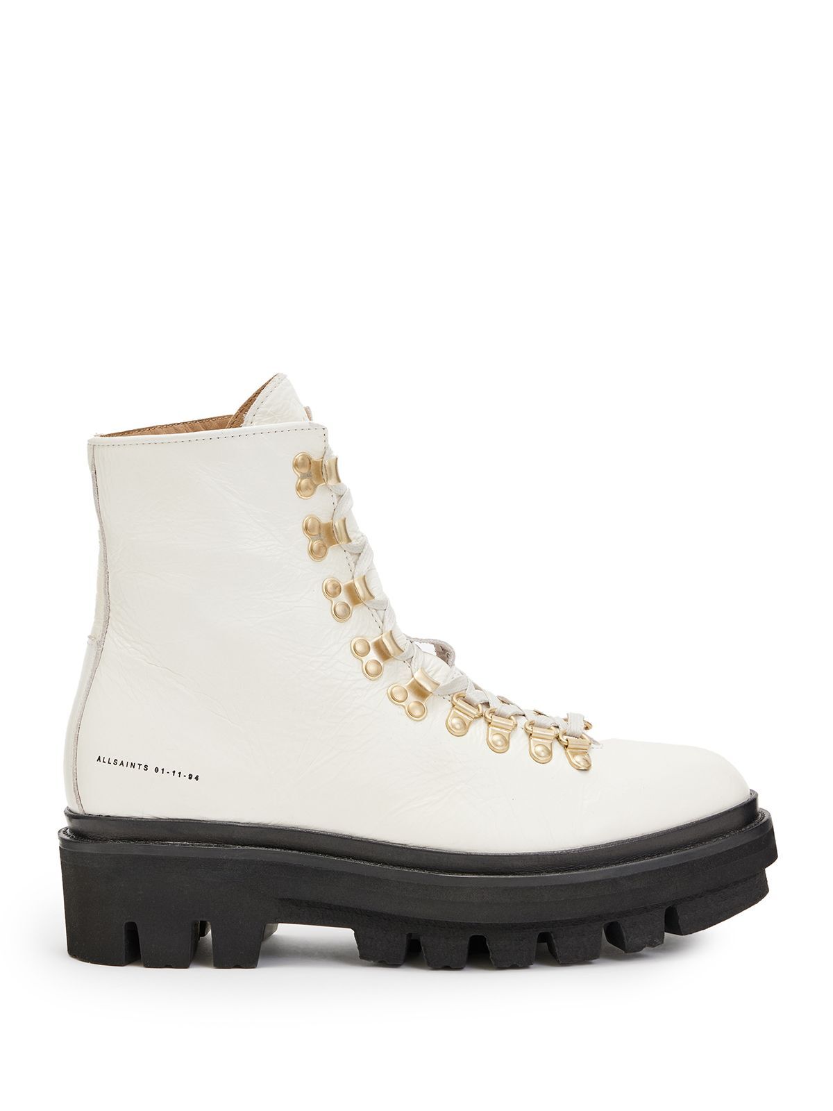 Женские белые ботинки ALL SAINTS на платформе 15 Wanda с круглым носком и блочным каблуком ALL SAINTS 38 32590₽