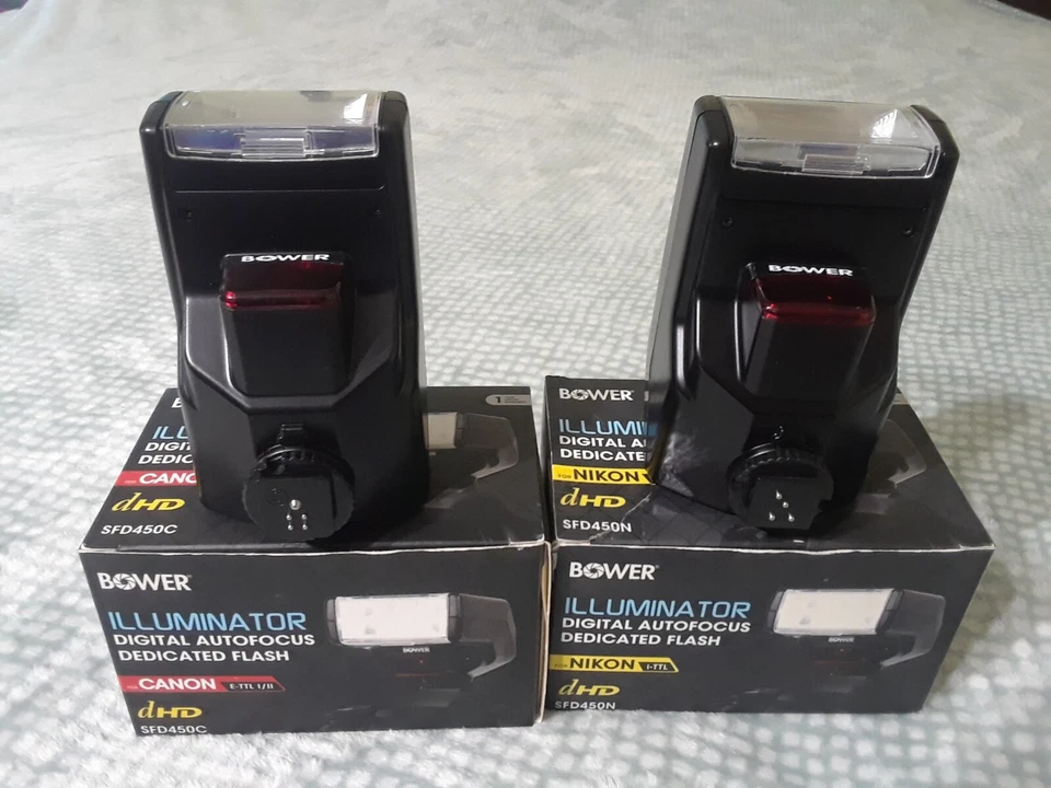 Bower Flash SFD450C ETTL for Canon + SFD450N ETTL for Nikon. Excellent - Image 2 of 4