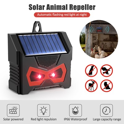 Ultrasonic Pest Repellent Control Solar Light Wild Animal Repeller Rat Deterrent
