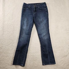 Jag Jeans Women's Size 8 Straight Leg Indigo Dark Wash Denim Wide Ankle Preppy