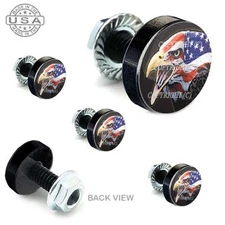 5 Black Aluminum Motorcycle Windshield Bolt Kit -  EAGLE USA FLAG - 042
