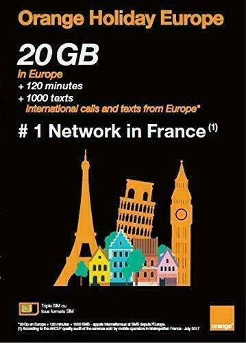 Holiday Prepaid data SIM Card Trio 4G/LTE tethering 20GB Europe minutes and text - Zdjęcie 24 z 24